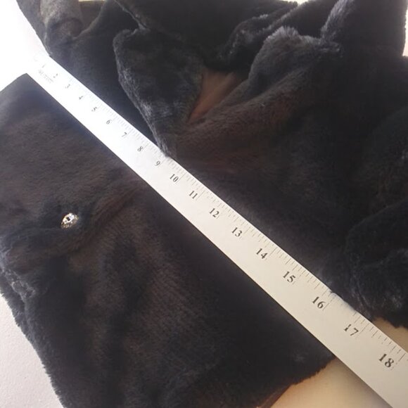 Knit Works girl's size 10 faux fur black jacket - Picture 8 of 16